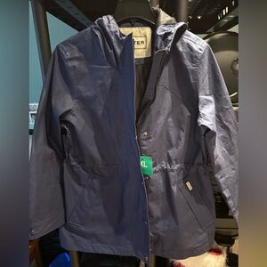 HUNTER Water Resistant Cotton-Smock Zip-up & Button size XL  Rain Jacket